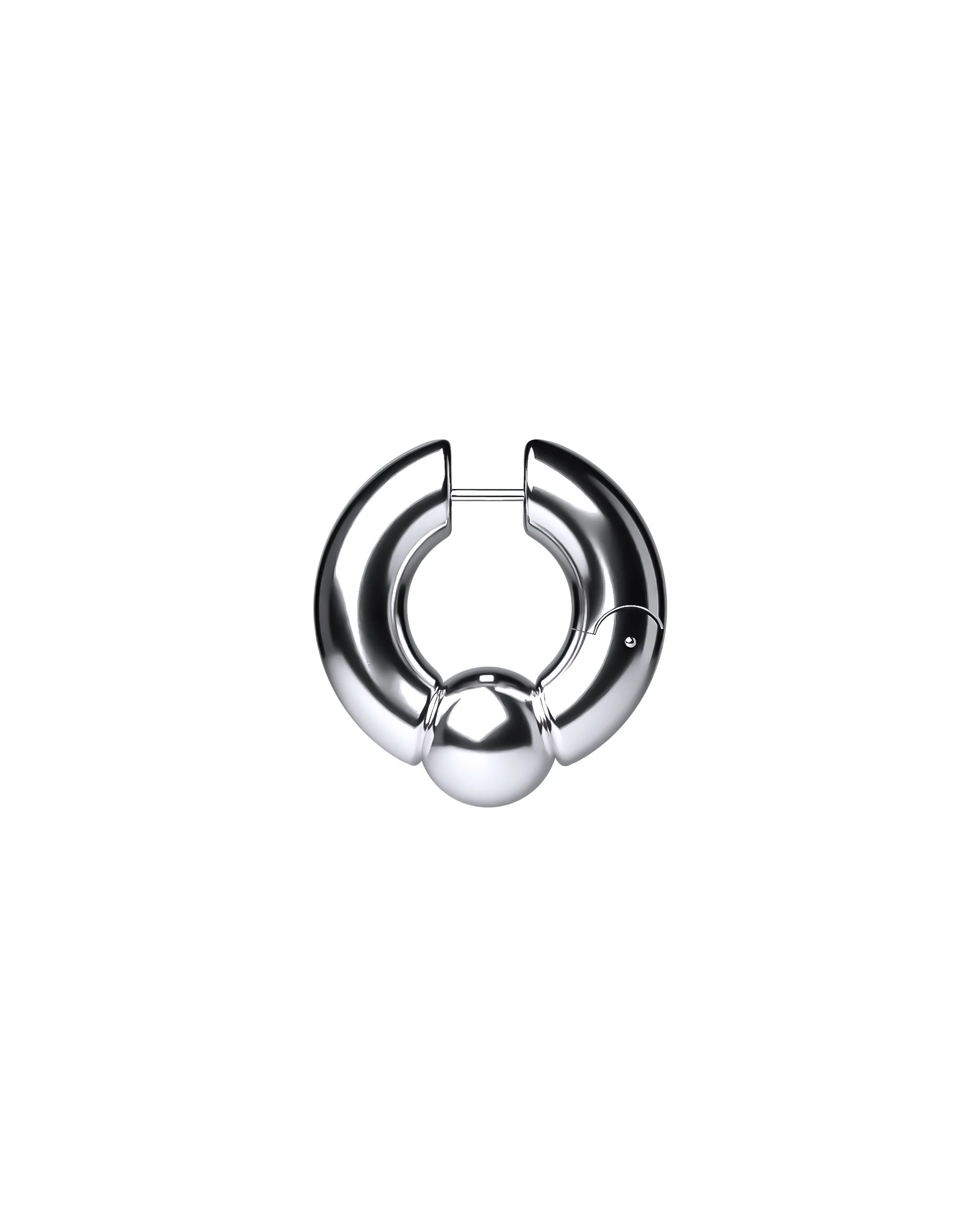 Prince Albert Earring Platinum — KISKA LAB